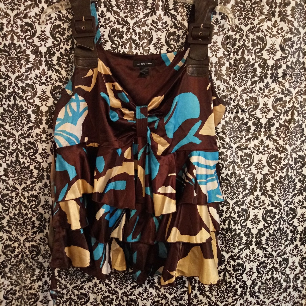 Women's satin layered top